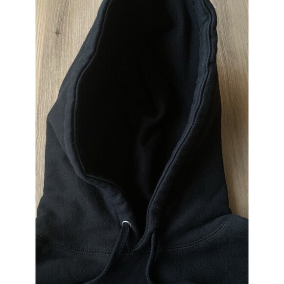 NWOT “Busy Focusing On The Good”Motivational Black Hoodie Top Fabric Men’s SMALL - Picture 4 of 14
